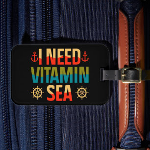 Etiqueta Para Maletas Vitamina Sea Bote Vela Cruise Ocean Adventure