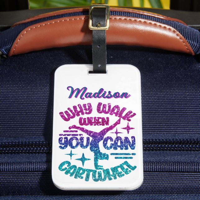 Etiqueta Para Maletas Volante de Cartón Personalizado Magenta Púrpura Tu (Anverso In situ 2)