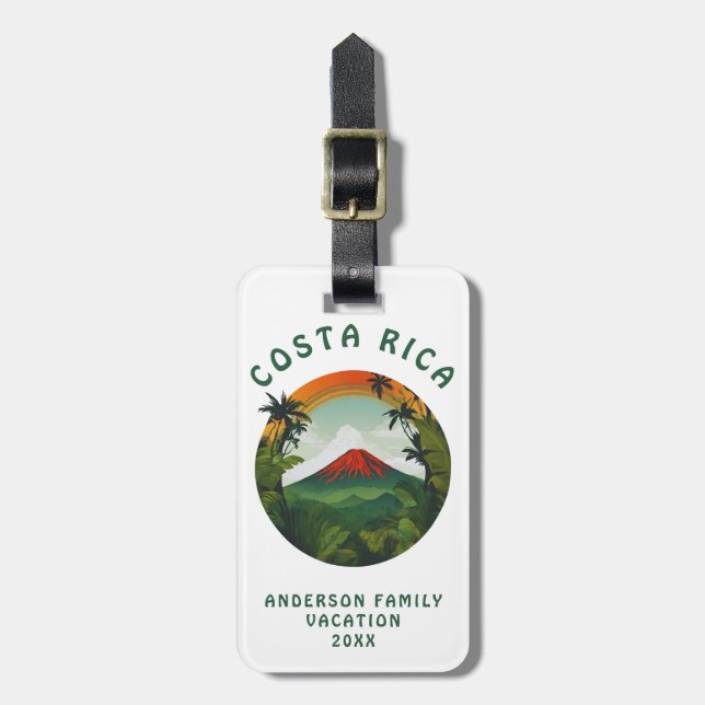 Etiqueta Para Maletas Volcán Costa Rica (Frente Vertical)