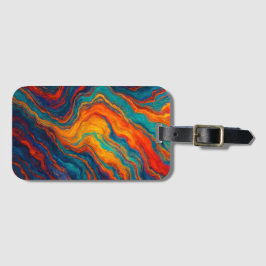 Etiqueta Para Maletas Volcanic Color Flow Texture