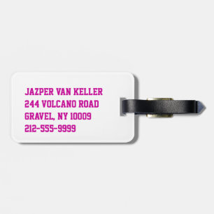 Etiqueta Para Maletas Voleibol acuático en rosa