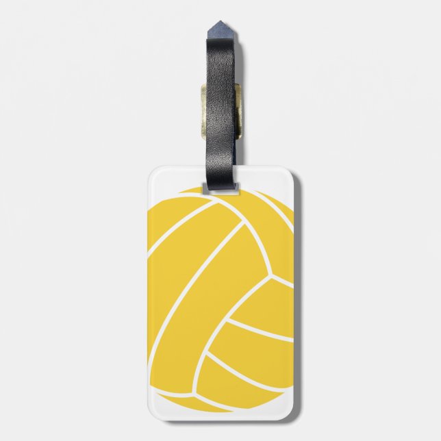 Etiqueta Para Maletas Voleibol amarillo Amber (Atrás Vertical)