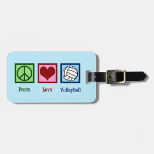 Etiqueta Para Maletas Voleibol de amor por la paz