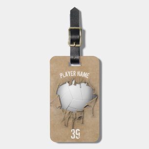 Etiqueta Para Maletas Voleibol desgarrado (personalizado)