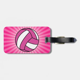 Etiqueta Para Maletas Voleibol rosa