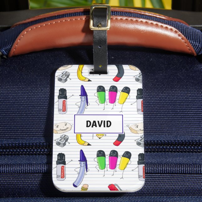 Etiqueta Para Maletas Volver al fiesta escolar (Anverso In situ 2)