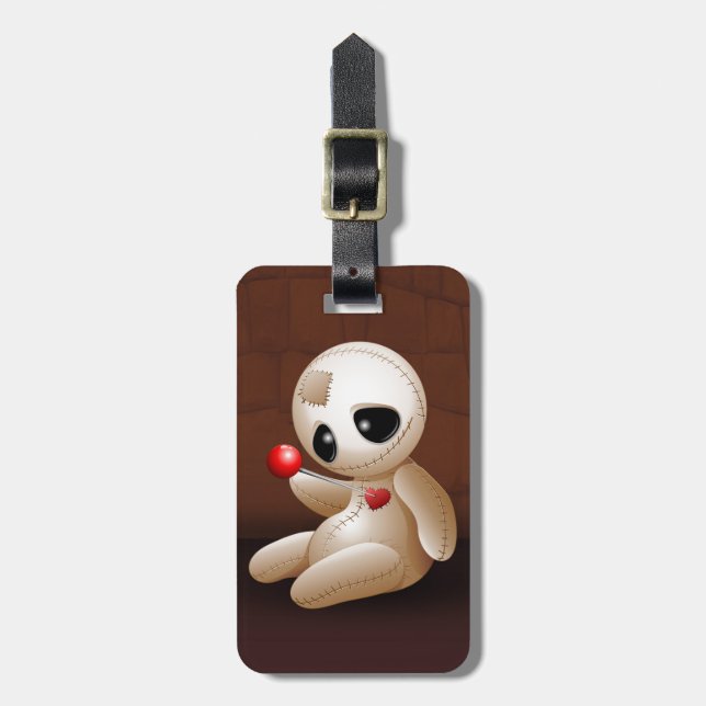 Etiqueta Para Maletas Voodoo Doll Personalizado enamorado (Frente Vertical)