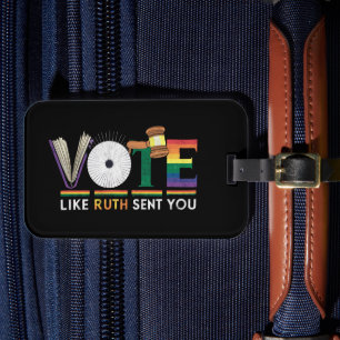 Etiqueta Para Maletas Votar Como Ruth Te Envió El Orgullo Gavel Feminist