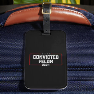 Etiqueta Para Maletas Voto por el convicto Felon Pro Trump 2024