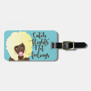 Etiqueta Para Maletas Vuelos de captura sin sentimientos, mujer negra, g