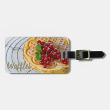 Waffles caseros con grosellas para diente dulce