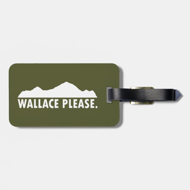 Etiqueta Para Maletas Wallace Idaho Please (Atrás Horizontal)