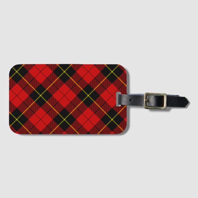 Etiqueta Para Maletas Wallace Red Tartan (Anverso horizontal)