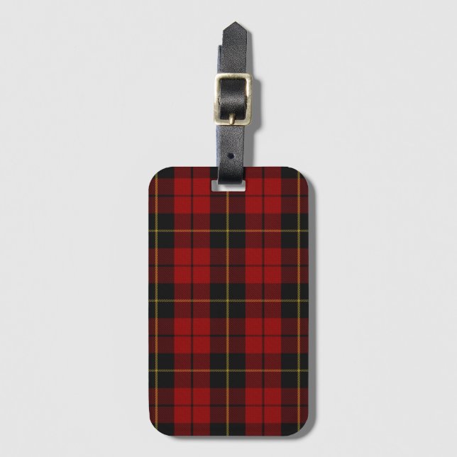 Etiqueta Para Maletas Wallace Tartan Scottish Clan Plaid Pattern (Anverso vertical)