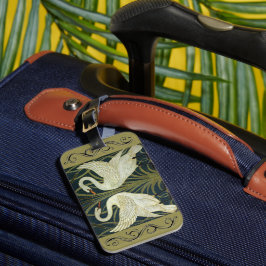 Etiqueta Para Maletas Walter Crane Swan & Rush e Iris victorianos