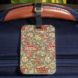 Etiqueta Para Maletas Wandle de William Morris, Arte Textil Fino Vintage