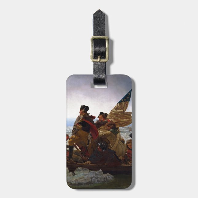 Etiqueta Para Maletas Washington Crossing Delaware Art (Frente Vertical)