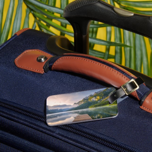 Etiqueta Para Maletas Water | Azure Alpine Lake, Austria (Anverso In situ 3)