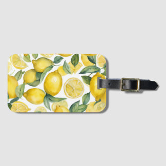 Etiqueta Para Maletas Watercolor Lemon Garden