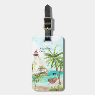 Etiqueta Para Maletas Watercolor Pirate Cove Summer