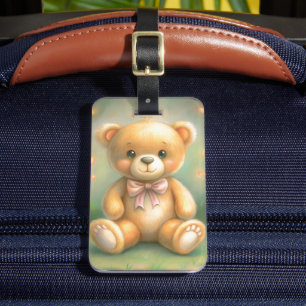 Etiqueta Para Maletas Watercolor Teddy Bear