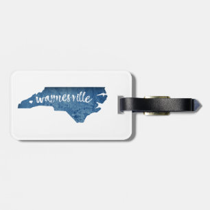 Etiqueta Para Maletas Waynesville North Carolina Grano de Madera