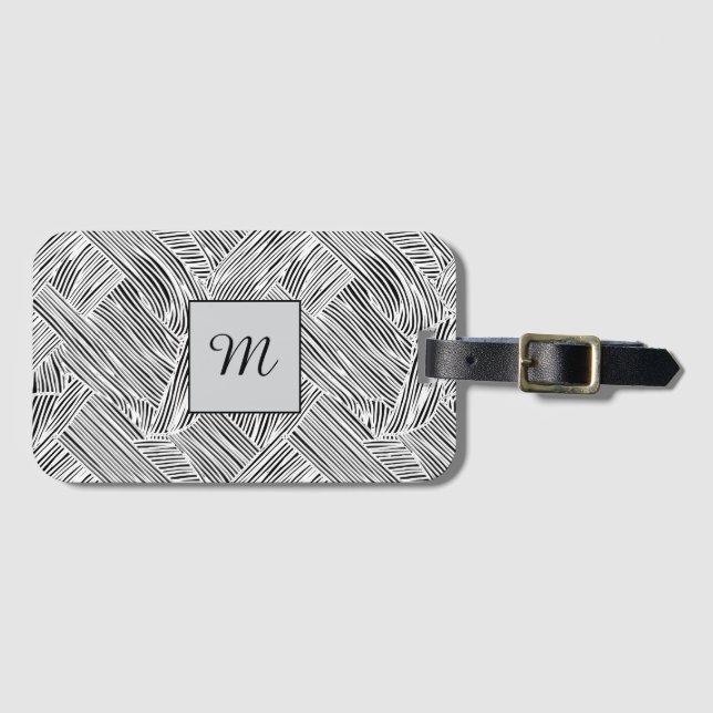 Etiqueta Para Maletas Weave Pattern Design Art  (Anverso horizontal)