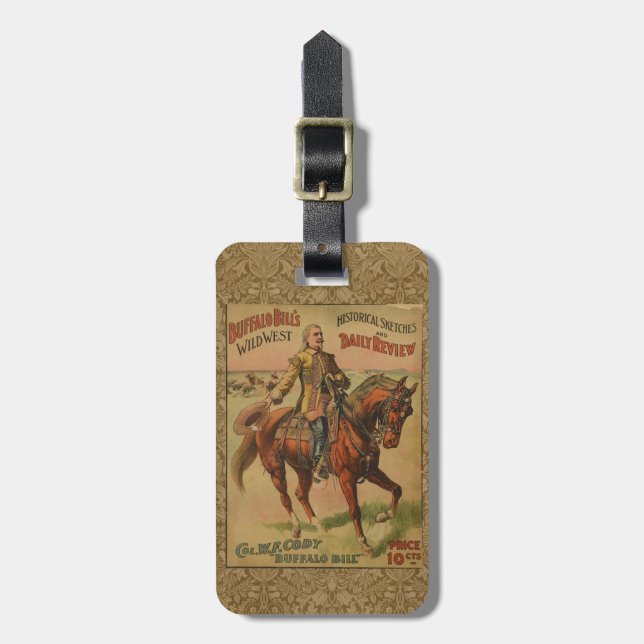 Etiqueta Para Maletas Western Buffalo Bill Wild West (Frente Vertical)