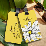 Etiqueta Para Maletas Whimsical Daisy Personalizado Texto y puede editar<br><div class="desc">Una obra de arte zen y caprichosa,  hipster. Puede añadir un nombre,  un monograma u otro texto personalizado. Si necesita mover el dibujo,  haga clic en el botón personalizar para realizar cambios.</div>