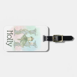 Etiqueta Para Maletas Whimsical Monogram Letter H