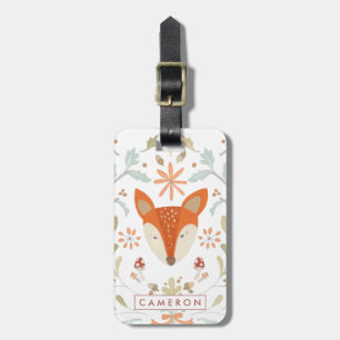 Etiqueta Para Maletas Whimsical Woodland Fox