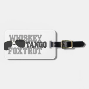 Etiqueta Para Maletas Whiskey Tango Foxtrot - Aviones