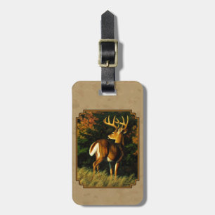 Etiqueta Para Maletas Whitetail Buck Deer Hunting Tan
