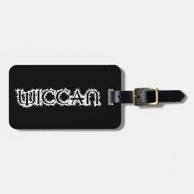 Etiqueta Para Maletas Wiccan (Frente Horizontal)