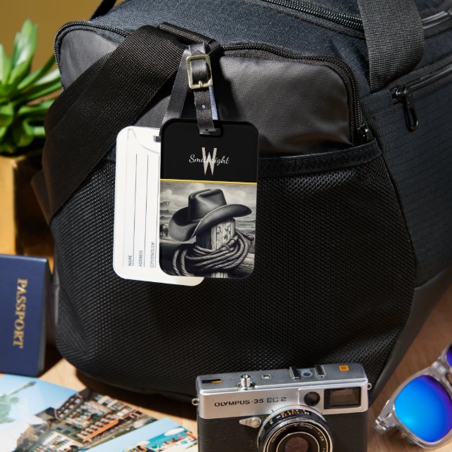 Etiqueta Para Maletas Wild West Elegance (Anverso & Reverso)