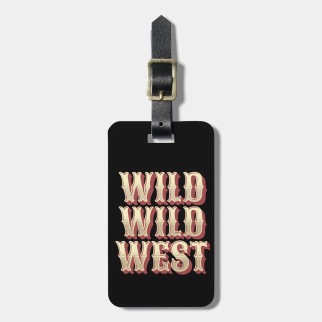 Etiqueta Para Maletas Wild Wild West (Frente Vertical)