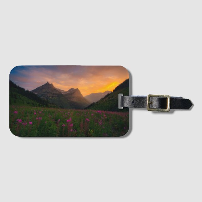 Etiqueta Para Maletas Wildflowers del glaciar (Anverso horizontal)