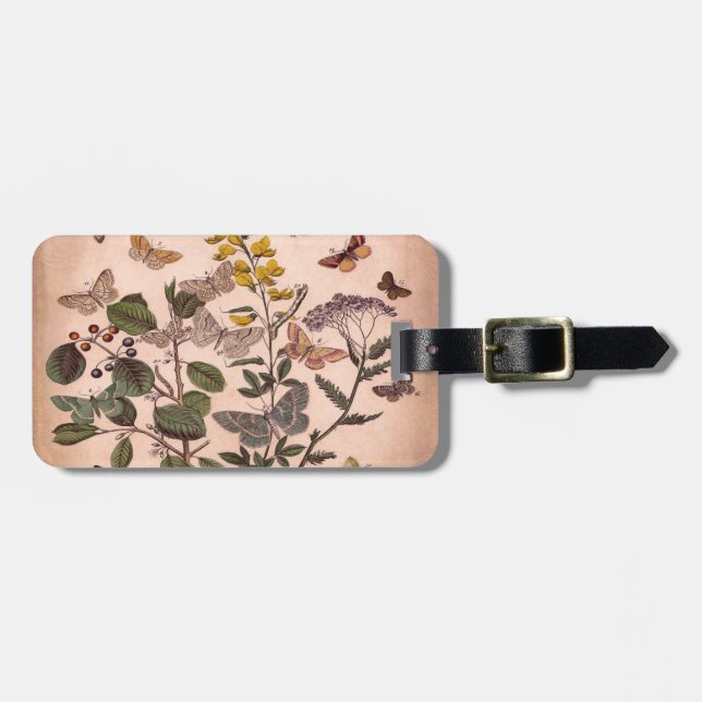 Etiqueta Para Maletas Wildflowers florales botánicos del ilustracion del (Frente Horizontal)