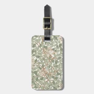Etiqueta Para Maletas William Morris Honeysuckle Verde Floral
