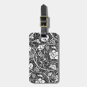 Etiqueta Para Maletas William Morris Vino blanco negro de uva