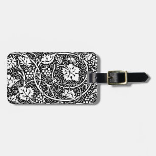 Etiqueta Para Maletas William Morris Vino blanco negro de uva