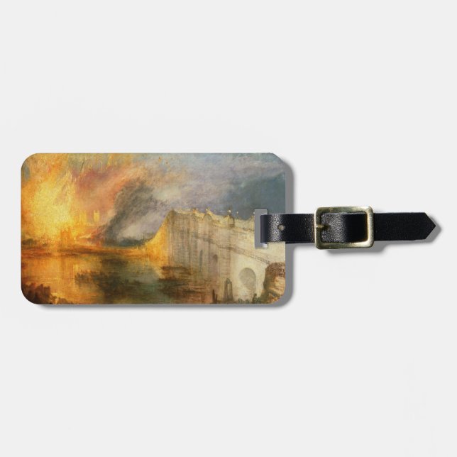 Etiqueta Para Maletas William Turner - El incendio del Parlamento (Frente Horizontal)