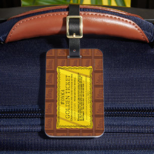 Etiqueta Para Maletas Willy Wonka Golden Ticket