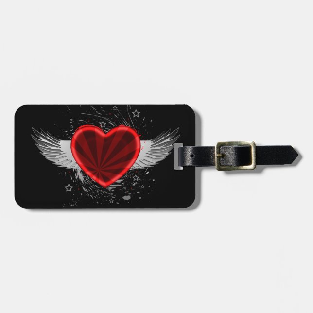 Etiqueta Para Maletas Wing Heart (Frente Horizontal)