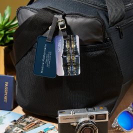 Etiqueta Para Maletas Winningen Moselle Sunset Panorama Alemania Vintage