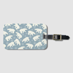 Etiqueta Para Maletas Winter Polar Bears sin fisuras + tus ideas