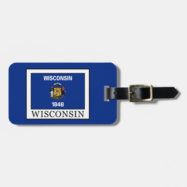 Etiqueta Para Maletas Wisconsin (Frente Horizontal)