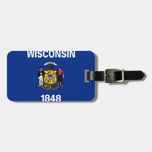 Etiqueta Para Maletas Wisconsin (Frente Horizontal)
