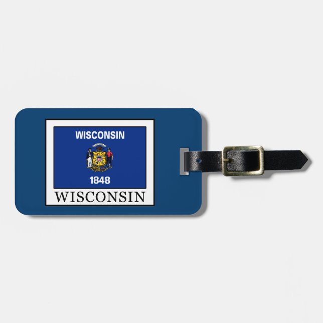 Etiqueta Para Maletas Wisconsin (Frente Horizontal)