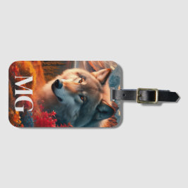 Etiqueta Para Maletas Wolf en la identificación del atardecer